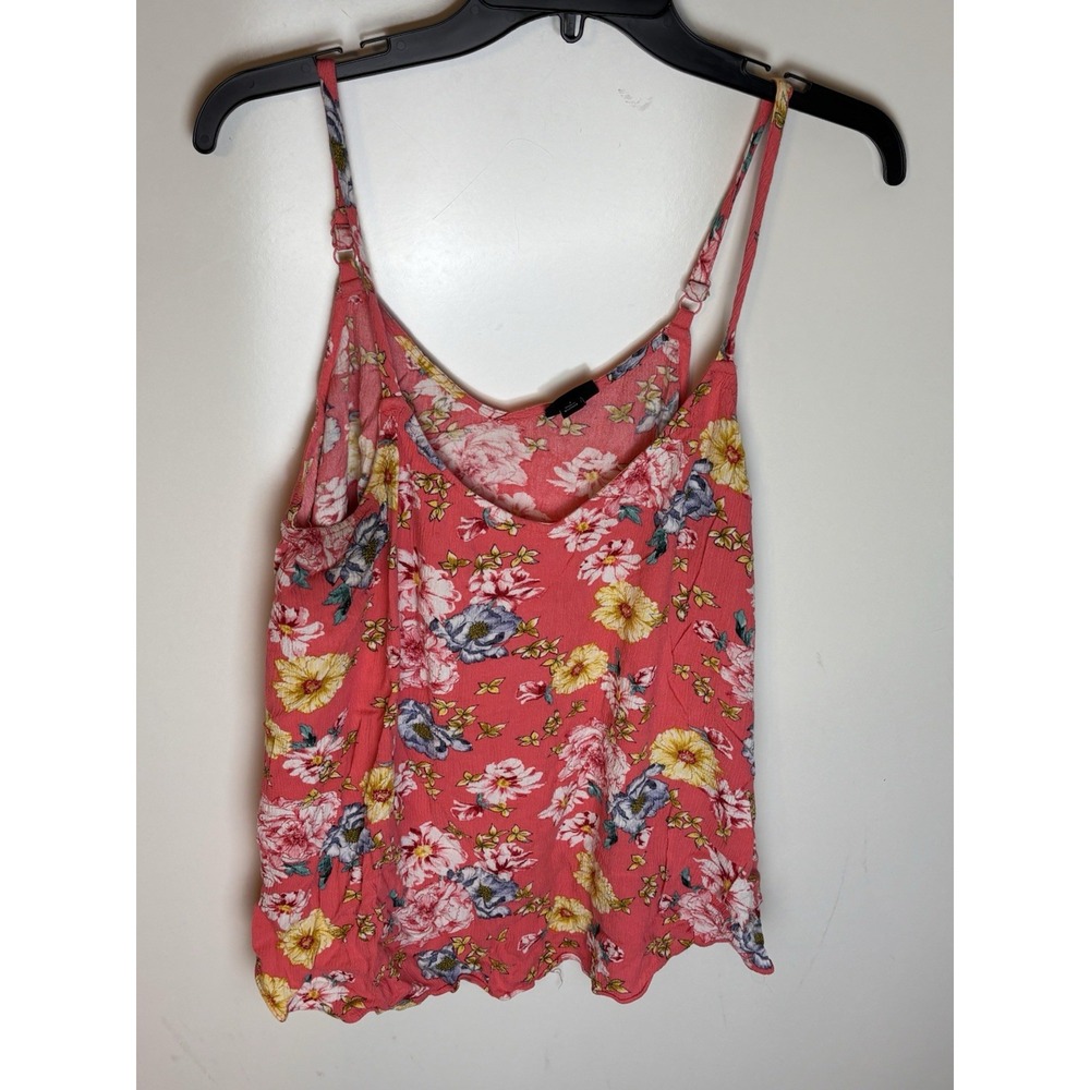 Torrid Blouse Womens Size 1 1x  Top Tank Pink Crinkle Fabric Adjustable